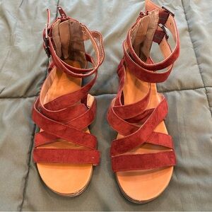 Maroon Gladiator Sandals from Target